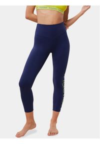 Triumph Legginsy Cardio RTW 7/8 High Waist Leggings Logo 10215957 Granatowy Slim Fit. Stan: podwyższony. Kolor: niebieski. Materiał: syntetyk