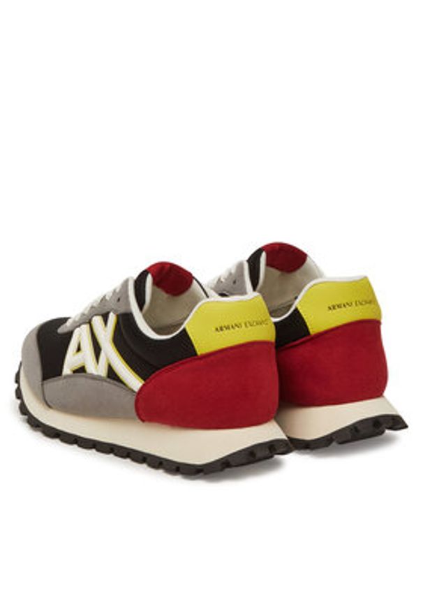 Armani Exchange Sneakersy XUX263 XV942 U701 Kolorowy. Materiał: zamsz, skóra. Wzór: kolorowy