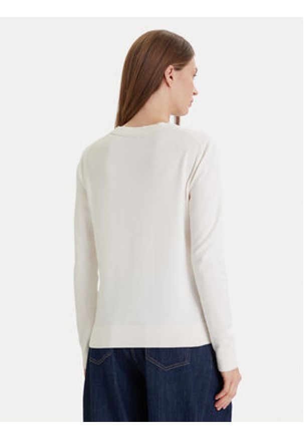 TOMMY HILFIGER - Tommy Hilfiger Sweter WW0WW44984 Biały Regular Fit. Kolor: biały. Materiał: bawełna