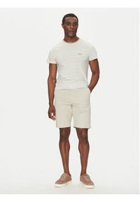 Calvin Klein T-Shirt Stretch Slim Stripe T-Shirt K10K114177 Biały Regular Fit. Kolor: biały. Materiał: bawełna