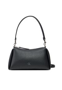 Calvin Klein Jeans Torebka Drop Small Shoulder Bag LV04K3082G Czarny. Kolor: czarny. Materiał: skórzane