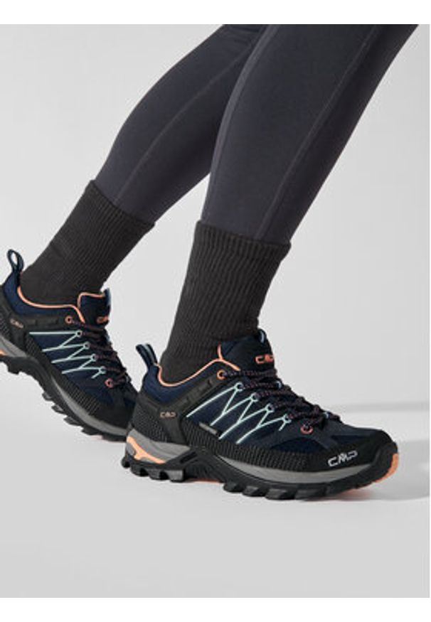 CMP Trekkingi Rigel Low Wmn Trekking Shoes Wp 3Q54456 Granatowy. Kolor: niebieski. Materiał: nubuk, skóra