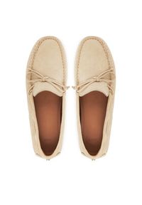 BOSS Mokasyny Roxanne 50553331 10231455 01 Écru. Materiał: skóra, zamsz #5