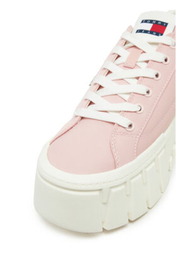 Tommy Jeans Trampki EN0EN02793 Różowy. Kolor: różowy. Materiał: materiał