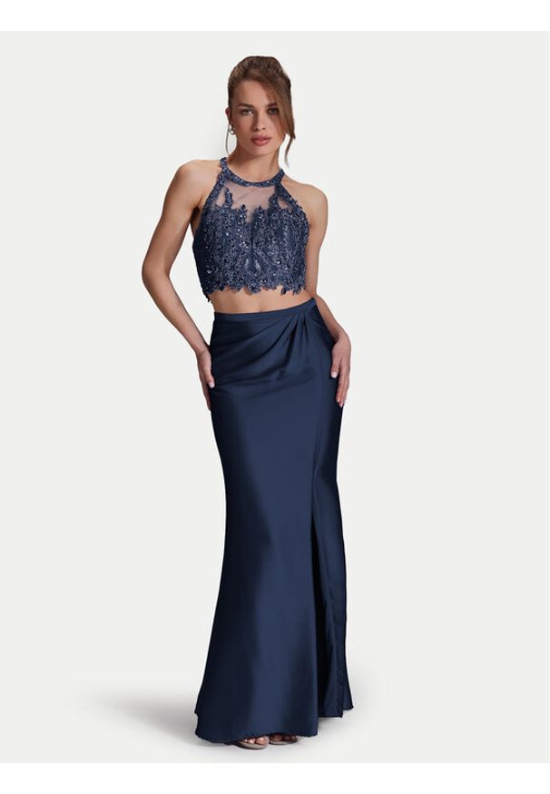Hey Kyla Sukienka wieczorowa 5AI066HK Granatowy Slim Fit. Kolor: niebieski. Materiał: syntetyk. Styl: wizytowy