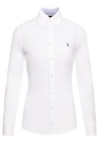 Polo Ralph Lauren Koszula Heidi 211664427003 Biały Slim Fit. Typ kołnierza: polo. Kolor: biały. Materiał: bawełna #4