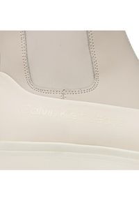 Calvin Klein Jeans Botki Chunky Combat Chelsea Boot Rub YW0YW01065 Beżowy. Kolor: beżowy. Materiał: skóra