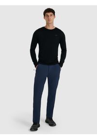 4f - 4F Longsleeve trekkingowy szybkoschnący z wełną merino męski - czarny L. Kolor: czarny. Materiał: wełna. Długość rękawa: długi rękaw
