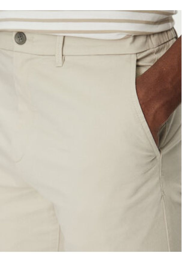 Calvin Klein Szorty materiałowe Modern Twill Reg. Straight Short K10K114068 Beżowy Regular Fit. Kolor: beżowy. Materiał: bawełna