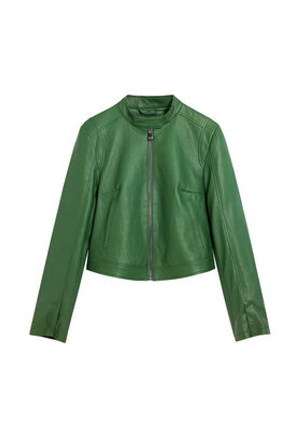 Desigual Kurtka z imitacji skóry Ariel 26SWEW09 Zielony Regular Fit. Kolor: zielony. Materiał: skóra