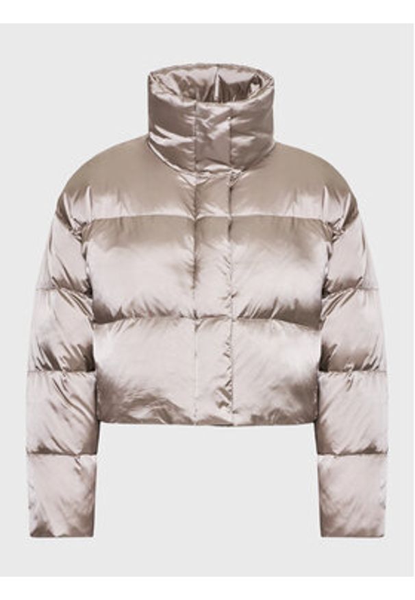 Calvin Klein Kurtka puchowa Shine K20K205007 Beżowy Regular Fit. Kolor: beżowy. Materiał: syntetyk
