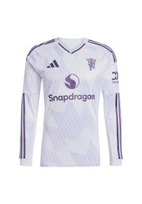 Adidas - Koszulka Manchester United 25/26 Long Sleeve Away. Kolor: biały. Długość rękawa: długi rękaw. Sport: piłka nożna
