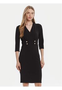 Rinascimento Sukienka koktajlowa CFC0126151003 Czarny Slim Fit. Kolor: czarny. Materiał: syntetyk. Styl: wizytowy