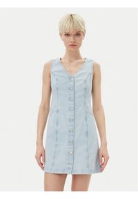 Levi's® Sukienka jeansowa Vianna Vest 001WL-0000 Błękitny Regular Fit. Kolor: niebieski. Materiał: bawełna