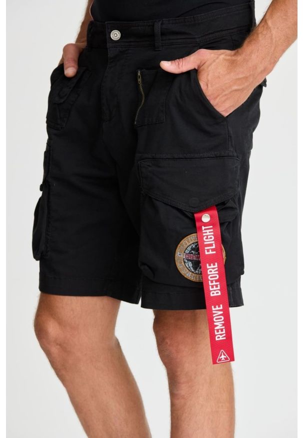Aeronautica Militare - AERONAUTICA MILLITARE Czarne shorty Crew Chief. Kolor: czarny