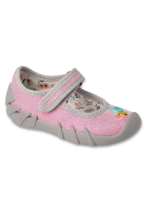 Befado obuwie dziecięce 109N254 różowe. Kolor: różowy. Materiał: bawełna, tkanina, skóra