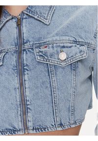 Tommy Jeans Kurtka jeansowa DW0DW17450 Niebieski Slim Fit. Kolor: niebieski. Materiał: bawełna
