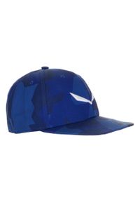 Czapka Sportowa Z Daszkiem Unisex Salewa Puez Camou Flat. Kolor: niebieski. Styl: sportowy