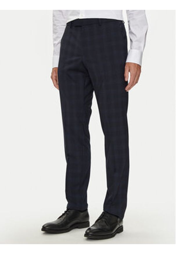 BOSS - Boss Garnitur H-Jeckson 50521676 Granatowy Regular Fit. Kolor: niebieski. Materiał: wełna