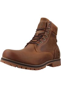 Timberland - Buty TIMBERLAND Rugged WP MID LACE UP Brązowy. Kolor: brązowy. Materiał: tkanina, skóra. Sport: turystyka piesza