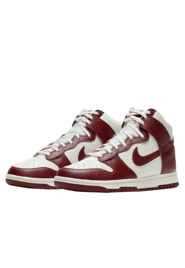 Buty do chodzenia dla dorosłych Nike Dunk High Sail Team Red. Kolor: biały. Sport: turystyka piesza