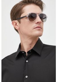 Karl Lagerfeld koszula bawełniana męska kolor czarny regular z kołnierzykiem klasycznym. Typ kołnierza: kołnierzyk klasyczny. Kolor: czarny. Materiał: bawełna. Wzór: gładki. Styl: klasyczny