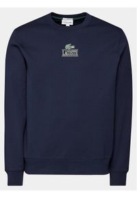 Lacoste Bluza SH1156 Granatowy Regular Fit. Kolor: niebieski. Materiał: bawełna