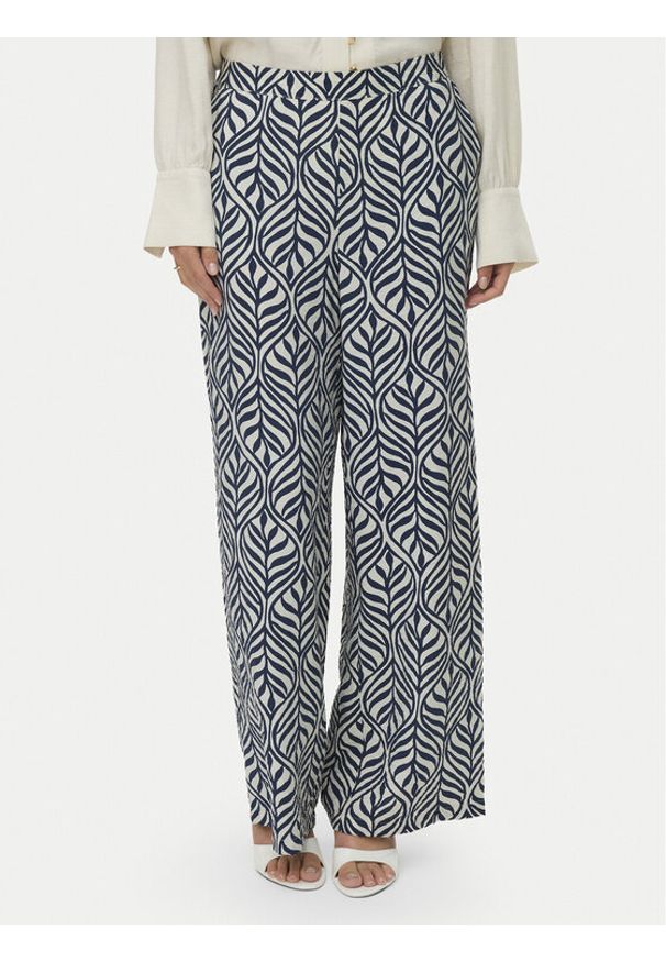 Vero Moda Spodnie materiałowe Josie 10303759 Granatowy Wide Leg. Kolor: niebieski. Materiał: wiskoza