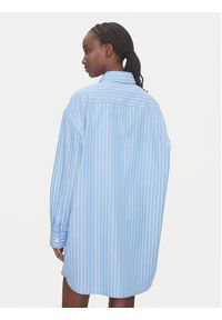 Tommy Jeans Sukienka koszulowa DW0DW21122 Niebieski Relaxed Fit. Kolor: niebieski. Materiał: bawełna. Typ sukienki: koszulowe #4