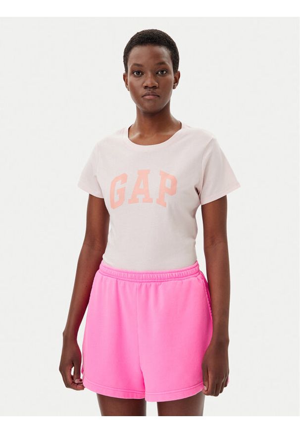 GAP - Gap T-Shirt 729555-01 Różowy Regular Fit. Kolor: różowy. Materiał: bawełna
