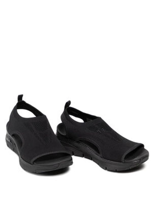skechers - Skechers Sandały City Catch 119236/BBK Czarny. Kolor: czarny. Materiał: materiał