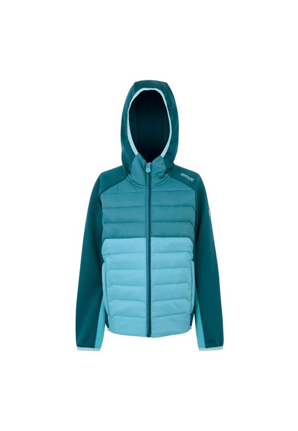 Regatta - Kurtka Dziecięca Kielder IX Hybrid Jacket. Kolor: turkusowy, fioletowy, niebieski, wielokolorowy