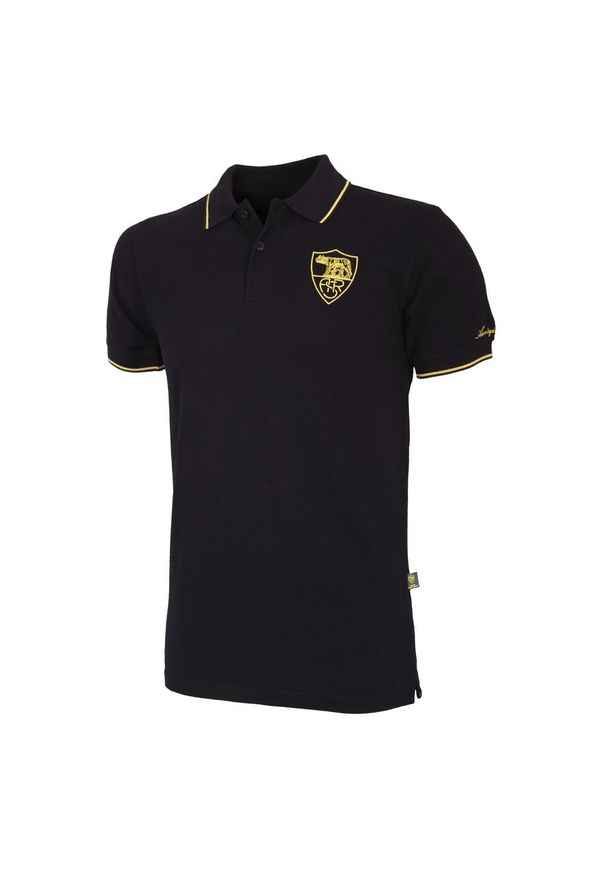 COPA FOOTBALL - Koszulka polo AS Roma Heritage Nera. Typ kołnierza: polo. Kolor: czarny. Materiał: materiał. Sport: piłka nożna