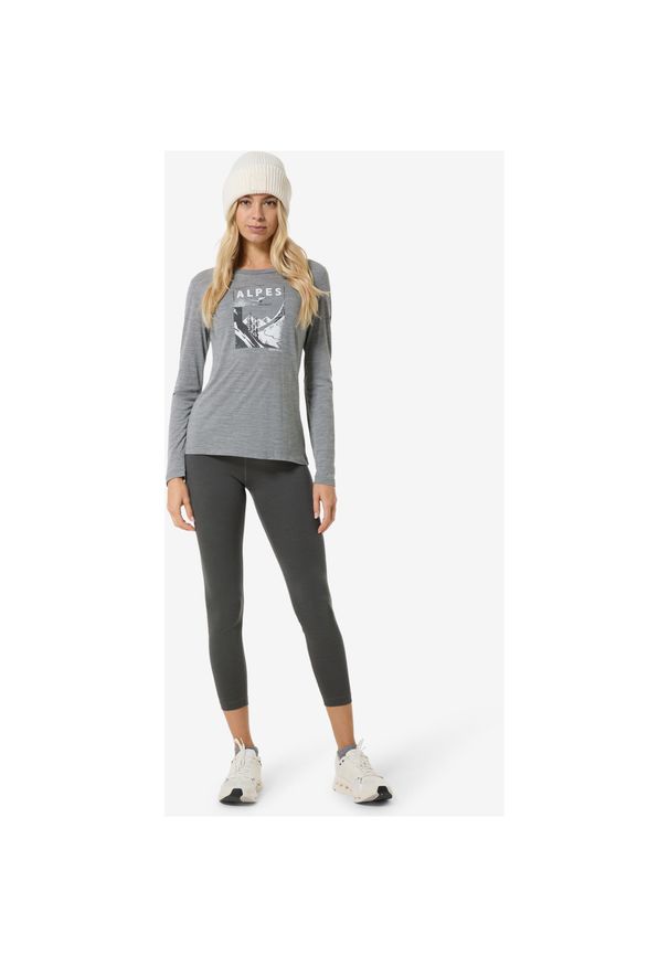 Longsleeve SUPER.NATURAL W ALPES LS. Kolor: szary. Długość rękawa: długi rękaw