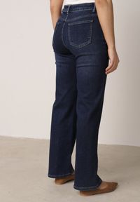 Born2be - Niebieskie Bawełniane Jeansy o Szerokim Kroju Vimantta. Okazja: na co dzień. Kolor: niebieski. Styl: casual #2