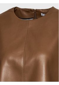 NA-KD Bluzka 1018-009354-1408-581 Brązowy Regular Fit. Kolor: brązowy. Materiał: skóra