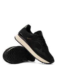 GANT - Sneakersy damskie czarne Gant Bevinda. Kolor: czarny. Materiał: materiał #1