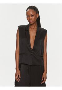 Herskind Kamizelka Line Vest 4995985 Czarny Regular Fit. Kolor: czarny. Materiał: wiskoza #1