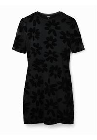 Desigual Sukienka codzienna Oxford 23SWVK19 Czarny Slim Fit. Okazja: na co dzień. Kolor: czarny. Materiał: syntetyk. Typ sukienki: proste. Styl: casual