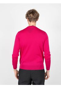Plein Sport Sweter "Merino" | MPPS90149 | Mężczyzna | Różowy. Okazja: na co dzień. Kolor: różowy. Materiał: wełna. Wzór: aplikacja. Styl: sportowy #3