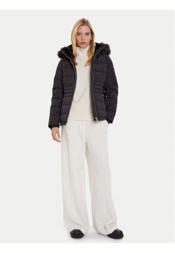 Morgan Kurtka puchowa 252-GAMONI Czarny Slim Fit. Kolor: czarny. Materiał: syntetyk