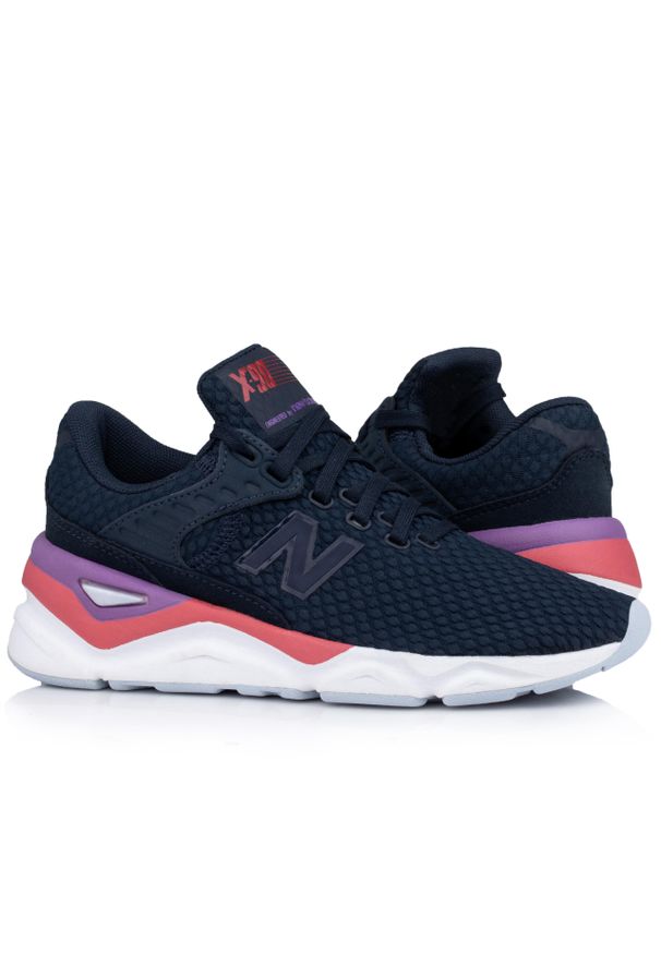 New Balance - Damskie buty sportowe do chodzenia NEW BALANCE. Kolor: szary, czerwony, biały, wielokolorowy. Sport: turystyka piesza