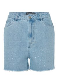 Pieces Szorty jeansowe Tamra 17157412 Niebieski Regular Fit. Kolor: niebieski. Materiał: bawełna