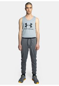 Spodnie dresowe męskie szare Under Armour Sportstyle Tricot. Kolor: szary. Materiał: dresówka. Sport: fitness #4