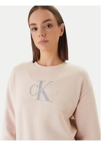 Calvin Klein Jeans Bluza LV047B234G Beżowy Relaxed Fit. Kolor: beżowy. Materiał: bawełna #4