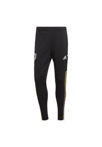 Spodnie do piłki nożnej męskie Adidas Juventus Condivo 22 Training Pants. Kolor: wielokolorowy, czarny, biały. Materiał: materiał