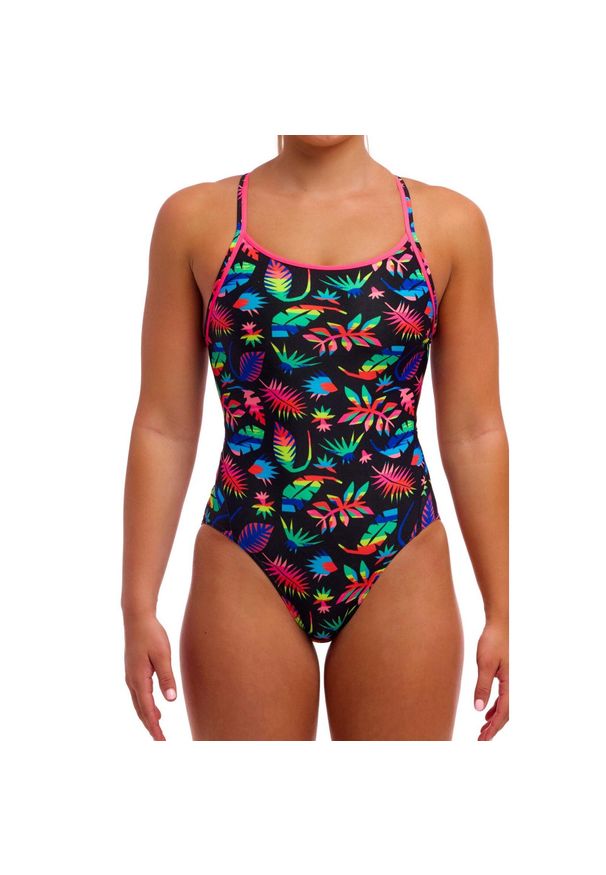 Strój kąpielowy jednoczęściowy FUNKITA Lost Leaf - Diamond Back. Kolor: wielokolorowy