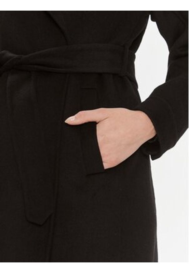 Liu Jo Płaszcz wełniany MF3242 T4627 Czarny Regular Fit. Kolor: czarny. Materiał: syntetyk