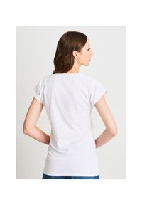 Ochnik - Biały T-shirt damski z wilgą. Kolor: biały. Materiał: bawełna. Długość: krótkie #4