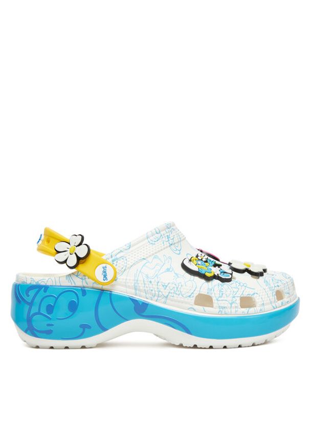 Crocs Klapki Smurfs Platform Clog 210822 Kolorowy. Wzór: kolorowy. Obcas: na platformie